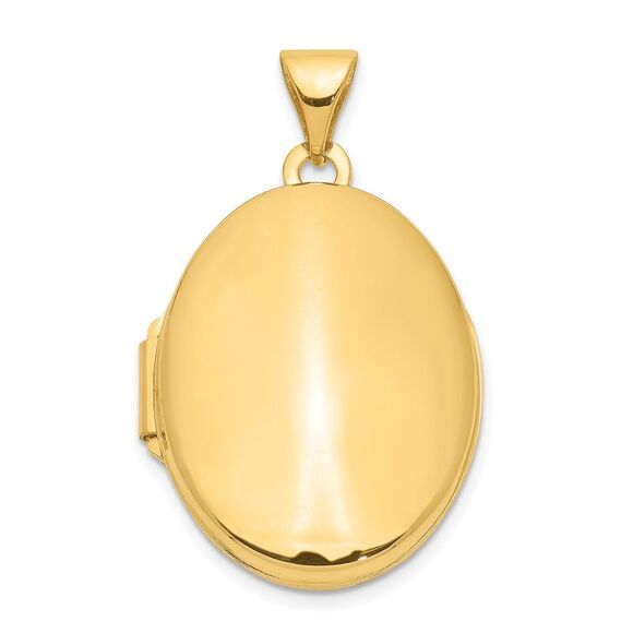 Kazi Luxury 14k Yellow Gold Polished Oval Locket